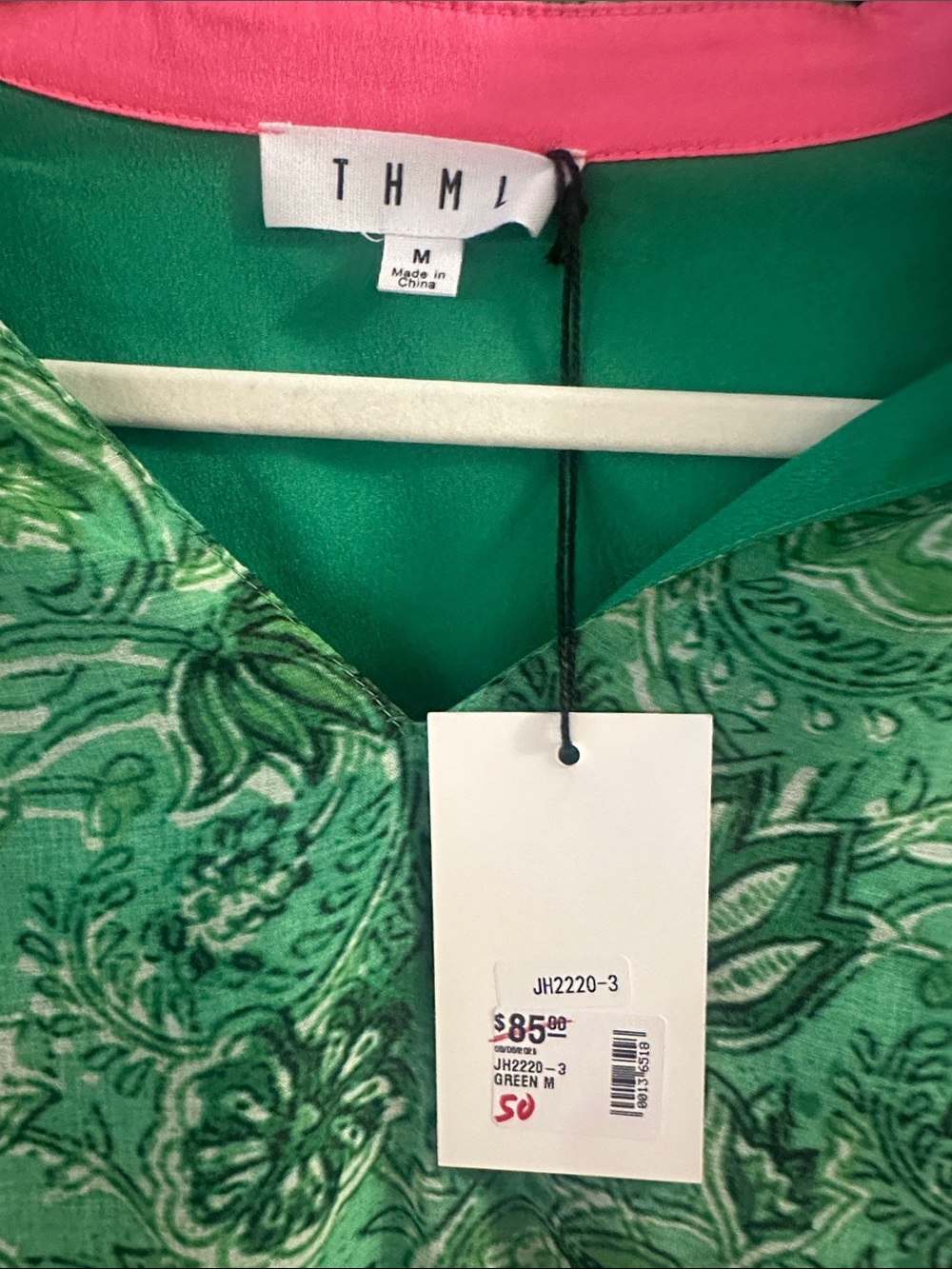 Green Floral Ruffle-Sleeve Women's Dress - Picture 2 of 3